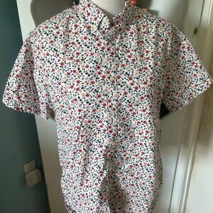 Floral button up Large shirt, multi-colored